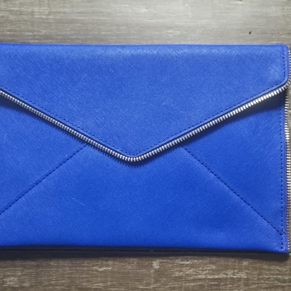 Rebecca Minkoff Blue Vegan Envelope Clutch 💙